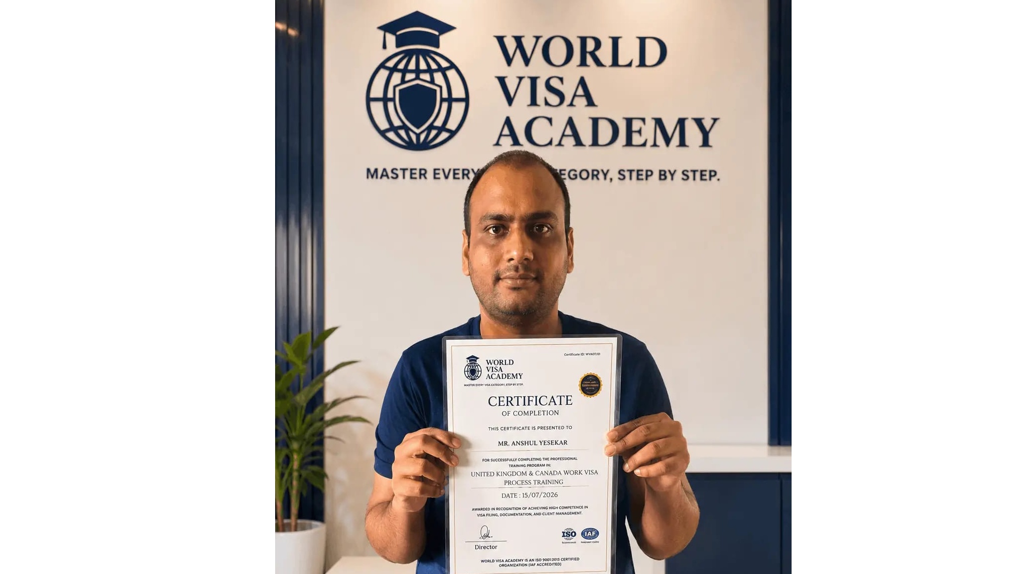 World Visa Academy Success Story – Mr. Anshul Yesekar